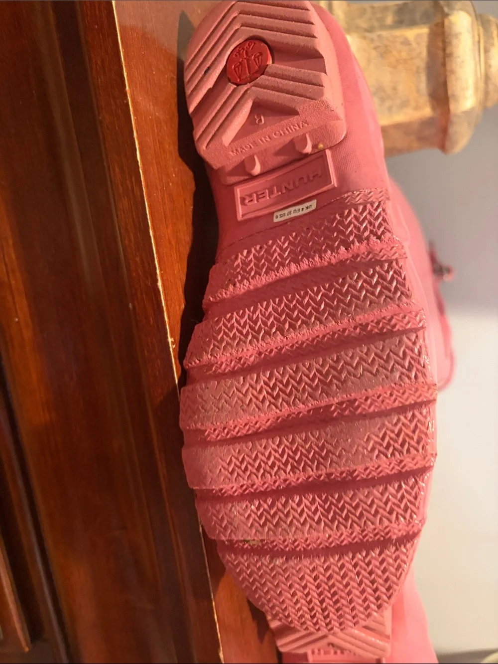 Hunter Pink Tall Gloss Rain Boots